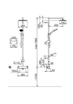 Picture of Thermostat mixer for shower faucet Oras Optima