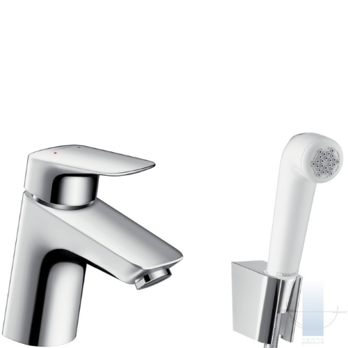 Picture of Logis Single lever basin mixer with bidette hand shower and shower hose 160 cm