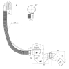 Picture of Autom. bath drain with bath trap 40mm L=720mm