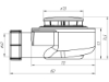 Picture of Shower tray siphon H=53mm D50 low inox
