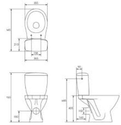 Picture of WC CERSANIT Kaskada  horizontal 3/6l seat PP