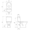 Picture of WC CERSANIT Merida  horizontal 3/6l seat PP