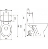 Picture of WC CERSANIT Koral 3/6, polypropylene cover, 45 degree outlet