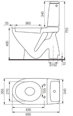 Picture of WC CERSANIT EKO 2000 E020 3/6 l without seat