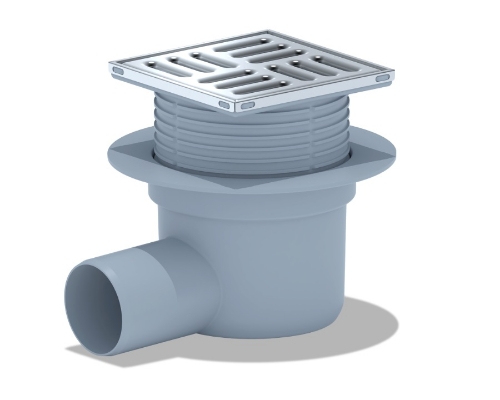 Picture of Floor drain horizontal inox, dry valve