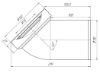 Изображение WC отвод - 110 mm, жесткий 45*