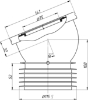 Picture of WC pipe connection 110 mm, rigid, short 45 gr.