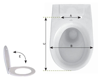 Picture of WC seat cover MONACO white,thermoplastics