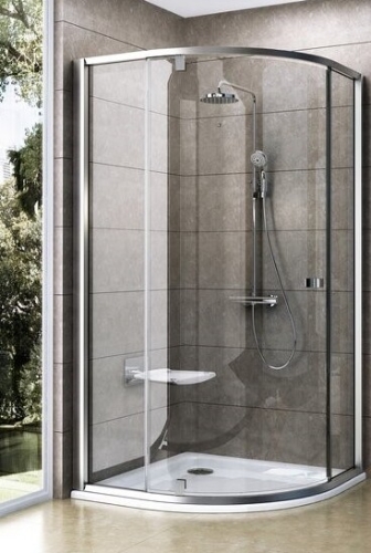 Picture of Shower enclosure PIVOT PSKK3-90, r-500, satin/glass Transparent