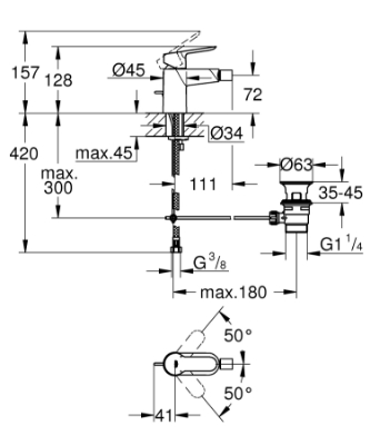 Picture of BauEdge Bidet mixer