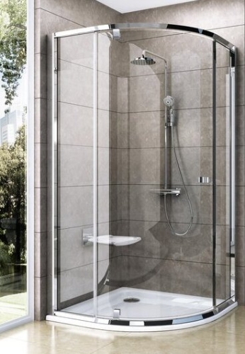 Picture of Shower enclosure PIVOT PSKK3-90, r-500, bright alu/glass Tansparent