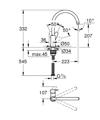 Picture of Kitchen mixer BauEdge, chrome