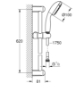 Picture of Shower set Tempesta 100 II, 2 modes, with shower rod 600mm, chrome