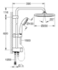 Изображение Душевая система с переключат. Vitalio Start 250,с ручным душем