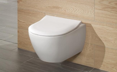 Attēls Tualetes pods Villeroy&Boch Subway 2.0 Rimless, 370x560 mm, stiprināms pie sienas, ar Soft Close/Quick Release Slimseat vāku, balts
