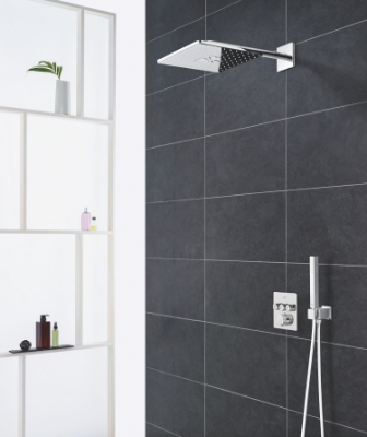 Attēls Iebūvējamā dušas termostata komplekts SmartControl Perfect Rainshower 310 Cube, 3 režīmi, hroms