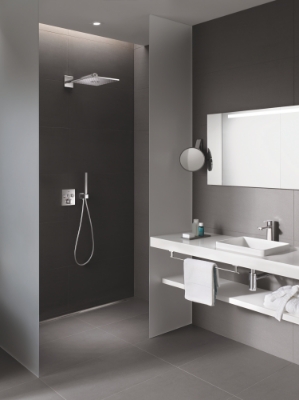 Picture of GROHE built-in thermostatic mixer with shower set SmartControl Perfect Rainshower 310 Cube