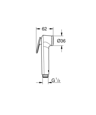 Picture of Hand shower with button control Tampesta-F Trigger Spray 30, chrome