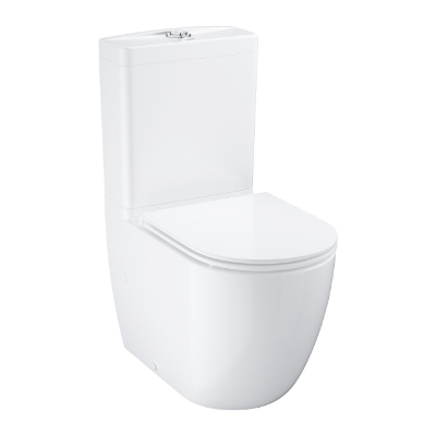 Picture of WC BauCeramic Rimless 365x627 mm, universal outlet, with Soft Close seat, white