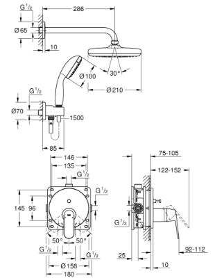 Picture of Shower set Eurosmart Cosmo 210