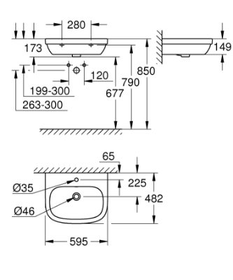 Изображение Раковина Grohe EuroCeramic, 600x480 mm, белая