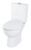 Picture of WC BauCeramic Rimless 350*600 mm horiz.out., white with seat cover QR/SC