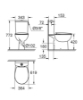 Picture of WC BauCeramic Rimless 350*600 mm horiz.out., white with seat cover QR/SC