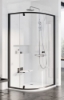 Picture of Shower enclosure PIVOT PSKK3-90, r-500, black/glass Transparent