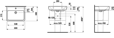 Picture of Washbasin PRO 60 pack,  City Pro, white