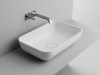 Picture of Cast marble washbasin Ara Rect 600, white