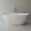 Picture of Cast marble bathtub Materia 1670 x 823 x 620 mm, matt white