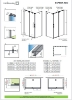 Picture of Shower enclosure Espera KDJ 100x80, h-2000 mm, chrome profile, satin glass, left side