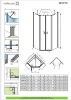 Attēls Dušas stūris Radaway Nes PTD 90x90, h-2000, hromēts profils, caurspīdīgs stikls