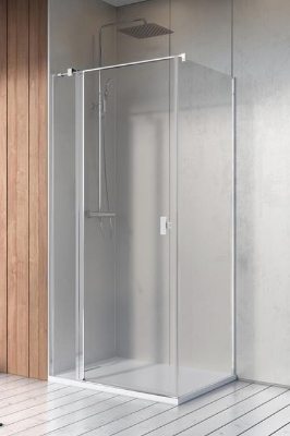 Picture of Shower enclosure Nes KDJ II 90x90, h-2000, chrome profile, transparent glass 6 mm, right side