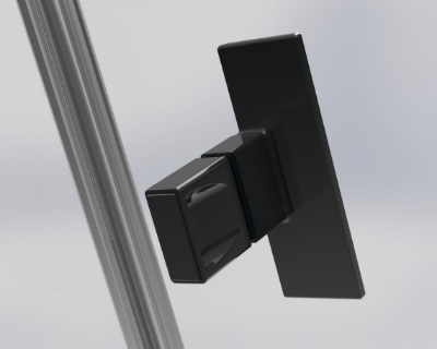 Picture of Shower enclosure Nes Black KDD II 90x90, h-2000 mm, black profile, transparent glass