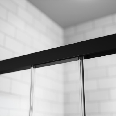 Picture of Shower enclosure Idea Black KDD 100x90, h-2005mm, black profile, transparent glass