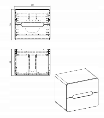 Picture of Bathroom cabinet Aruba Craft 828, 60 cm