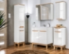 Picture of High cabinet Bali White 804, with laundry basket, 35 cm