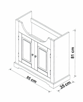 Picture of Bathroom cabinet Romantic 861, 85cm