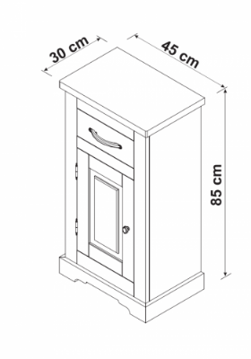 Picture of Low cabinet Romantic 810, 45 cm