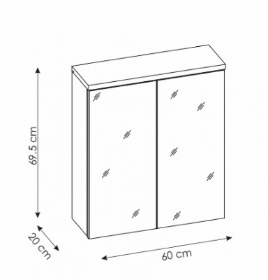 Picture of Mirror cabinet Bali White 840, 60 cm