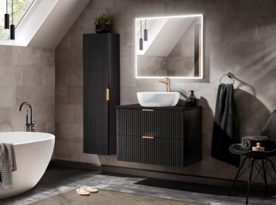 Picture of Bathroom cabinet Adel Black 60 cm, black (for washbasin 710047)