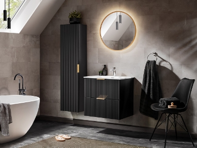 Picture of Bathroom cabinet Adel Black 80 cm, black (for washbasin 710039)