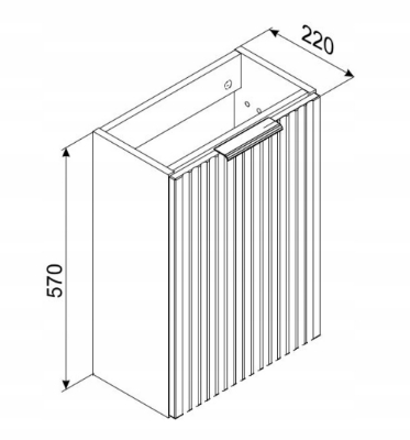 Picture of Bathroom cabinet Adel White 40 cm, with washbasin