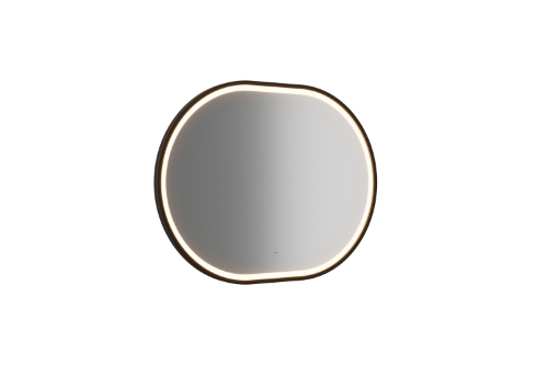 Picture of Mirror Apollo 2 Black 900x700, with LED light.