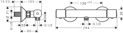 Picture of Ecostat Shower thermostat universal for exposed installation