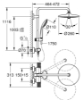 Picture of Shower system with thermostat Euphoria 260, head shower with 3 modes, hand shower Euphoria 110 Massage with 3 modes, chrome