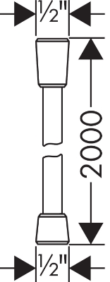 Изображение Шланг для душа Isiflex, 2000 mm, хром