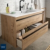 Picture of Vanity unit ATTILA 600 2 drawers OSTIPPO OAK+ Basin