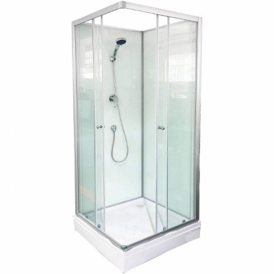 Picture of Shower cabin 80x80x200cm, behind. glasses matte, for.glass transparent